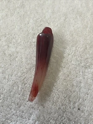 Red Carnelian Pendant Talon Horn Claw 3in Long Gemstone!!   BD1 Foto 1 de 4