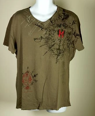 MONARCHY - Camisa M Roja Bordada Parche Ángeles Perdidos Marrón Ángeles Perdidos XXL NUEVA SIN ETIQUETAS Foto 1 de 4