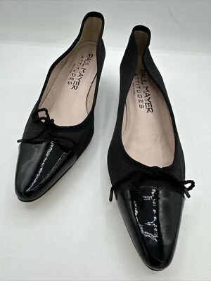 Paul Mayer Attitude Mujer Punta Punta Arco Acento Tacón Negro Talla 8.5B Foto 1 de 4