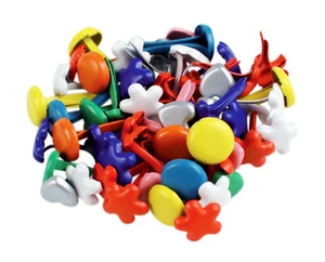 Attaches parisiennes (brads) Rond fleur et coeur 50 pièces - Imagen 1 de 1