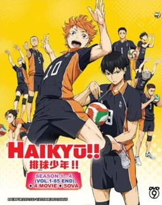 DVD HAIKYU!! English Version SEASON 1-4 (Vol.1-85End)+ 4Movie+ 5OVA All Region - Picture 1 of 2