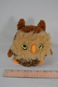 Wild Republic Rollers Great Horned Owl 6” Yellow Sparkle Eyes Plush Stuffed T11