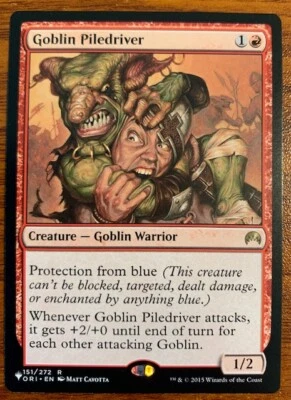 2015 MTG Wizard of the Coast Origins Goblin Piledriver #171/272 Used - Image 1 of 2