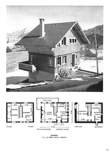 74 MEGEVE PLAN DE CHALET ARCHITECTE LE MEME IMAGE 1967  - Bild 1 von 1