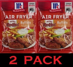 2x McCormick Air Fryer FRANKS RED HOT BUFFALO Seasoning Mix 1.25 oz - 2 PACK - Picture 1 of 3