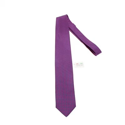 Italo Ferretti NWT Neck Tie in Magenta/Teal Mini Houndstooth Pattern 100% Silk - Image 1 of 4