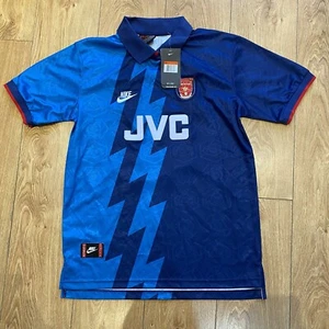 Arsenal Away Football Shirt By Nike From 1995/96 LARGE With 10 Bergkamp On Back - Picture 1 of 7