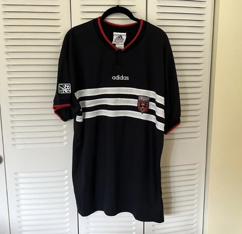 DC United Adidas 90s MLS Soccer Jersey Fast Shipping Vintage Home XL Extra Large Cover
