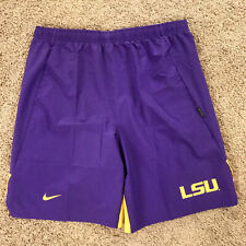 Nike Dri Fit Louisiana State University Tigers LSU Mens Large Shorts New Purple