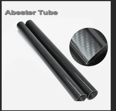 3K Carbon Fiber Tube 5 8 10 12 16 20 22 25 30 32 34 40 42 44 50 60mm x500mm Pipe - Image 1 of 4