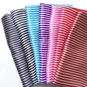 1 Meter X 1.48 Meter Soft Satin Fabric Silky Striped Material Lining Craft - Bild 1 von 13