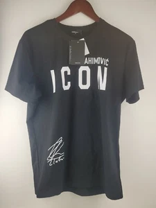 Dsquared2 Icon Ibrahimovic Black Short Sleeve T-Shirt Sz XL Made In Italy Read - Bild 1 von 14
