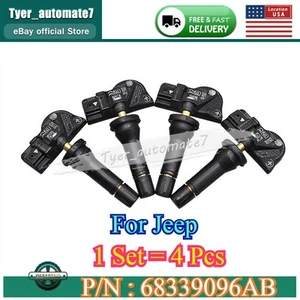 4Pcs 68339096AB TPMS Tire Pressure Sensor For 2021-2022 Jeep Gladiator Wrangler - Picture 1 of 16