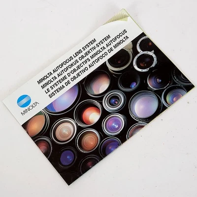 MINOLTA AUTOFOCUS LENS SYSTEM BROCHURE #PA403 - Image 1 of 2