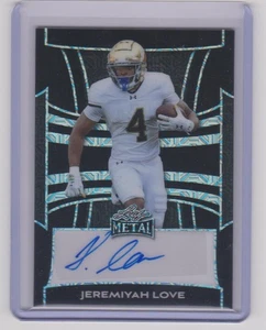2025 Leaf Metal Jeremiyah Love Black Mojo Auto #1/2 Notre Dame Fighting Irish - Picture 1 of 2