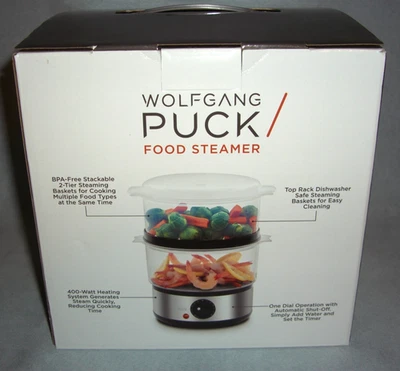 Wolfgang Puck BPA Free Stackable 2 Tier FOOD STEAMER 400 Watt ~ NEW - Image 1 of 4