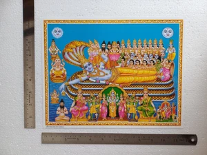 Lord Vishnu Darbar Ranganath Ranganatha - Normal Poster 8.5x11 Inch - Picture 1 of 2