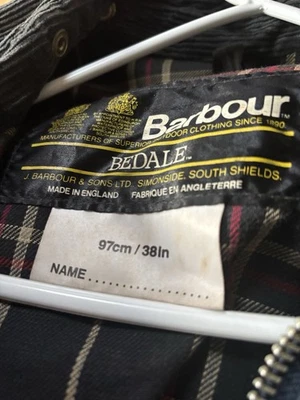 Barbour Original Bedale Hombre C38 (97cm) - Azul Marino - Excelente Estado - Encerado Foto 1 de 4