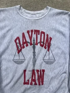 Vintage 90s University Dayton Champion Reverse Weave Crewneck Sweatshirt Gray XL - Picture 1 of 11