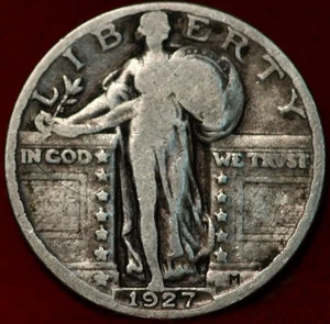 1927 Philadelphia Mint Silver Standing Liberty Quarter - Picture 1 of 2