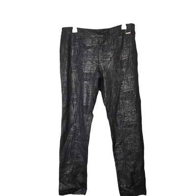 Calvin Klein power stretch Lg black pants tapered leg flat front - Image 1 of 4