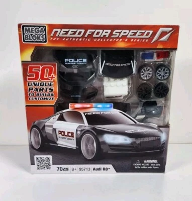 MEGA BLOKS 95713 NEED FOR SPEED Audi R8 Police Cruiser NEW Sealed! RARE 2011 - Image 1 of 4