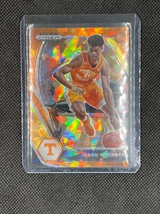 JADEN SPRINGER - 2021-22 PANINI PRIZM DRAFT PICKS - RC VARIATION - ORANGE ICE - Picture 1 of 4