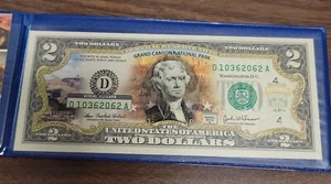 Grand Canyon National Park  Arizona  Commemorative Bank Note on Modern $2 Note . - Picture 1 of 3