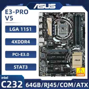 ASUS E3 PRO V5 motherboard C232 LGA1151 4*DDR4 64G ATX - Picture 1 of 8