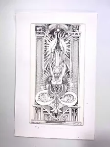 The Hierophant, Leigh McCloskey Signed Tarot Card Artwork, Test Print 11x17, VTG - Picture 1 of 10