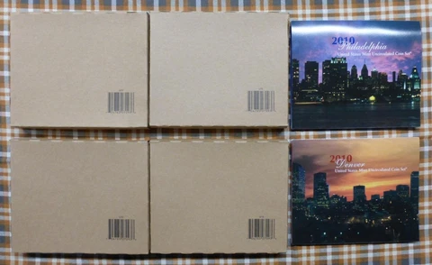 5 2010 P D U.S. Mint Unc Coin Sets, P & D Mint, 140 Coins, 4 Sealed U10 Boxes Cover