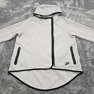 Nike Tech Cape Hoodie Sweatshirt Womens Size medium Gray Full Zip Up 545693-063 - Picture 1 of 15