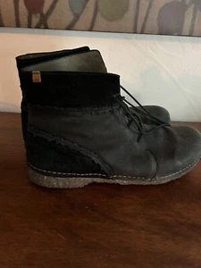 El Naturalista Women's 10 Angkor Boots Black Leather Booties EU41 - Picture 1 of 9