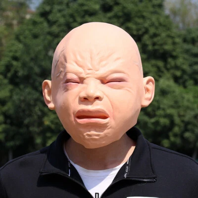 Cry Face Realistic Monster Mask Party Celebrity Latex Headgear Costume Cosplay - Image 1 of 4