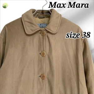 Max Mara Coat Camel Silver Tag Size38 Women's - Picture 1 of 20
