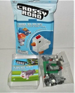 CROSSY ROAD CHIBI BLOCKS SINGLE LUCKY CAT YOU BUILD NEW SEALED L@@K  - Picture 1 of 1