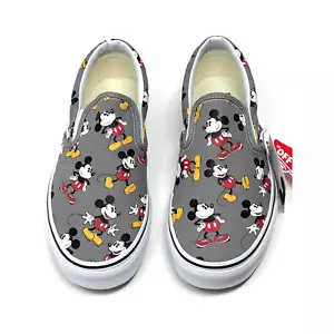 *RAROS* Vans X Disney Mickey Mouse Gris Clásico Zapatos sin Cordones Para Hombre 7 Mujer 8.5 - Imagen 1 de 11