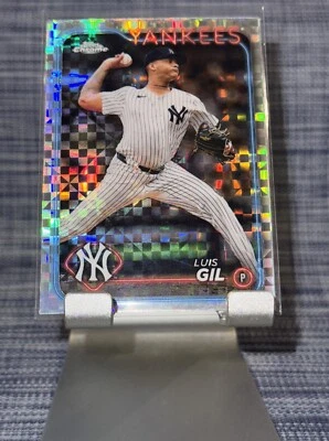 2024 TOPPS CHROME UPDATE LUIS GIL #USC160 X-FRACTOR PARALLEL *ROY* - Image 1 of 2