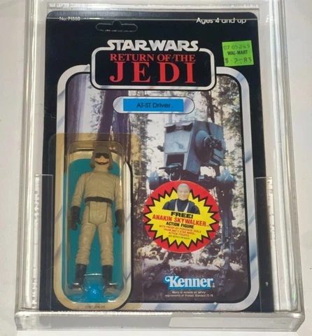 Vintage Star Wars CAS 85+ ROTJ 77 Back AT-ST Driver MOC Unpunched MINT Cover