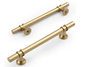 Amerdeco 10er-Pack matt gold Schrank Schublade zieht 5 Zoll Loch Mitte ZH0058 - Bild 1 von 5