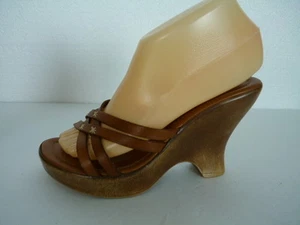 Bebe high heel mules size 7-7.5, Brown Made in Italy - Picture 1 of 5