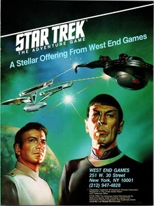Star Trek Spiel Druck Werbung 1985 Wandbild Deko West End Games - Bild 1 von 1