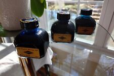LOT OF  3 DIFFERENT LIMITED EDITION BLUE Diamine Fountain Pen Bottled Ink, 80ml 