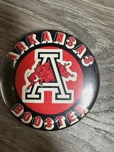 Arkansas Razorbacks Red White Button Wooo Pig Sooie Bin 16 - Picture 1 of 1