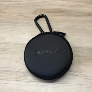 BOSE Auricolari Morbida Tasca Custodia Rotonda con Cerniera e Moschettone Nero OEM - Foto 1 di 4