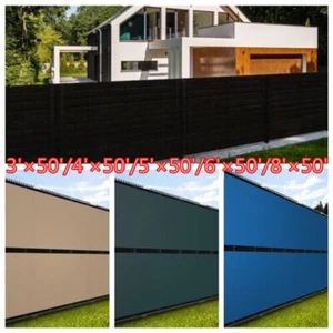 50' Privacy Screen Fence Heavy Duty Fencing Mesh Shade Net Cover Yard Windscreen - Picture 1 of 17