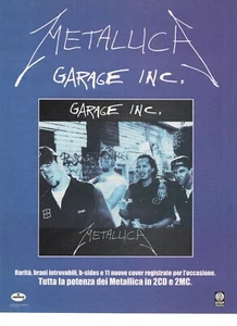 METALLICA Garage Inc Pubblicità advertising rare italian poster 28x22 cm - Picture 1 of 1