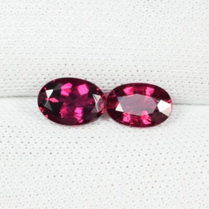 1.17Cts Best Luster Hot Pink Natural Rubelite Tourmaline - Oval Pair...!!!!! - Picture 1 of 2