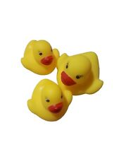 3 x Bright Yellow  Rubber Ducks Bath Time Fun Toy 3 Pack UK  ⭐⭐⭐⭐⭐