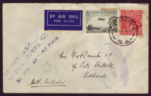 AUSTRALIA • 1934 • First flight cover from Adelaide to Cowell, via Port Pirie - Bild 1 von 2